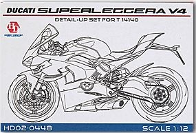 [사전 예약] HD02-0448 1/12 Ducati Superleggera V4 Detail-up Set For T (14140)（PE+Metal parts+Resin）
