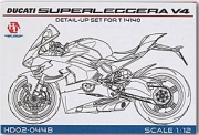 [사전 예약 ~3/23일] HD02-0448 1/12 Ducati Superleggera V4 Detail-up Set For T (14140)（PE+Metal parts+Resin）