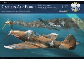 [사전 예약-5월] 70049 1/72 Cactus Air Force Deluxe Set - F4F-4 Wildcat(R) and P-400/P-39D Airacobra over Guadalcanal