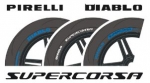 12-041 DUCATI V4 Tyre markings Blue/White - 1/12 Decal for TAMIYA 14140