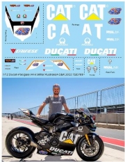 TBD769 1/12 Decals Ducati Panigale V4 R CAT Miller Australian SBK 2022 Decal TBD769
