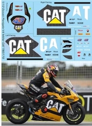 TBD770 1/12 Decals Ducati Panigale V4 R Yellow CAT Miller SBK 2022 TB Decal TBD770