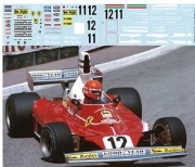 [사전 예약 ~12/4일] TBD691 1/12 Decals X F1 Ferrari 312T 1975 1976 Lauda Regazzoni TB Decal TBD691