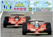 [사전 예약 ~3/28일] TBD545 1/12 Decals Ferrari 312 T4 1979 Villeneuve Scheckter Decal TBD545