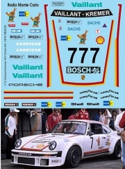 [사전 예약 ~12/4일] TBD500 1/12 Decals Porsche 934 Vaillant Kremer Nr7 6hr Dijon 1976 TB Decal TBD500