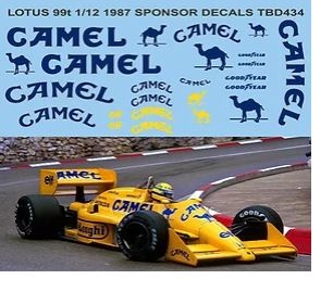 [사전 예약] TBD434 1/12 Tobacco Decal for LOTUS 99T Ayrton Senna Satoru Nakajima TBD434