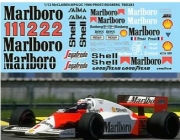 TBD283 1/12 McLaren MP4/2 MP4/2B MP4/2C 1986 Prost Roseberg decals Decal TBD283