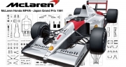 09213 McLaren Honda MP4/6 (Japan GP/San Marino GP/Brazil GP) Fujimi