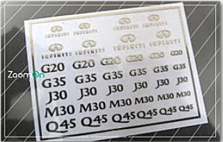 ZD167 1/24 Infiniti metal sticker