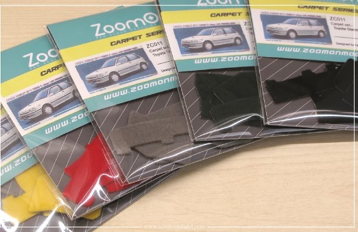 ZC011 1/24 Carpet set - Toyota Starlet EP71 - Black