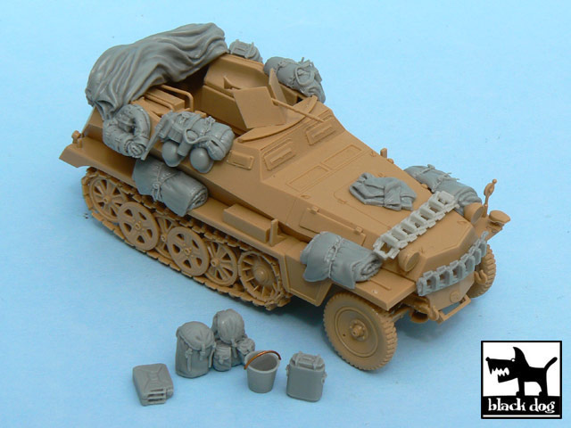 T48022 1/48 Sd.Kfz.250 accessories set for Tamiya 32550, 18 resin parts