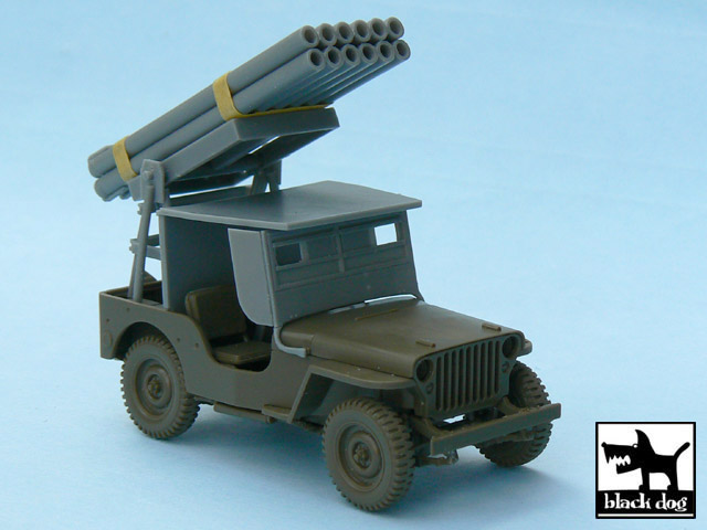 [사전 예약] T48027 1/48 Jeep with rocket launcher for Tamiya 32552, 43 resin parts