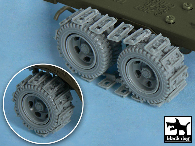 T48049 1/48 US 2 1/2 ton Cargo Truck Traction devices for Tamiya 32548, 42 resin parts