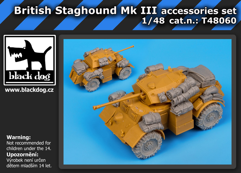 [사전 예약] T48060 1/48 British Staghound Mk III accessories set for Bronco models