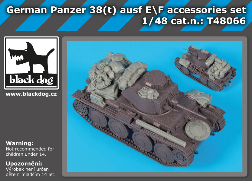 [사전 예약] T48066 1/48 German panzer 38t ausf E/F accessories set for Tamiya