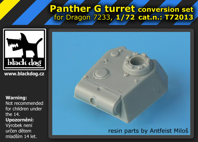 [사전 예약] T72013 1/72 Panther G turret conversion set for Dragon 7233