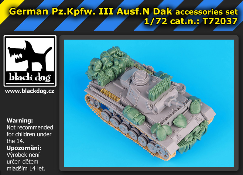 [사전 예약] T72037 1/72German Pz.Kpw III Ausf.N DAK accessories set for Dragon