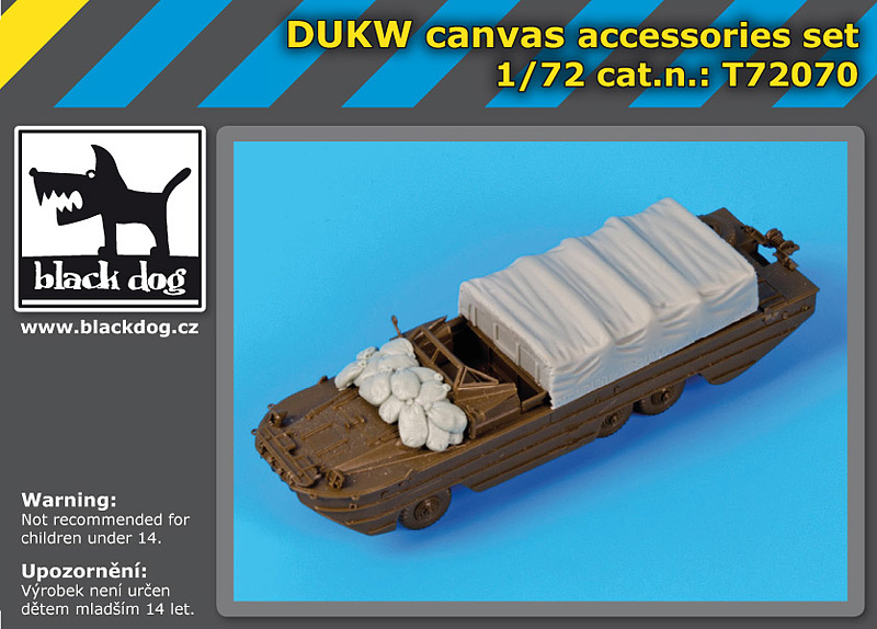 [사전 예약] T72070 1/72 DUKW canvas accessories set for Italeri