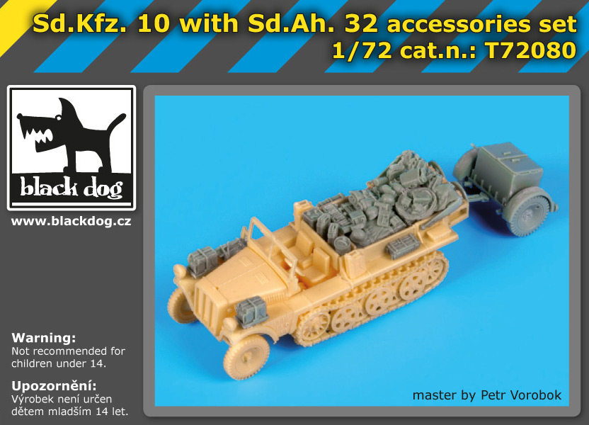 [사전 예약] T72080 1/72 Sd.Kfz 10 with Sd.Ah.32 accessories set for MK 72
