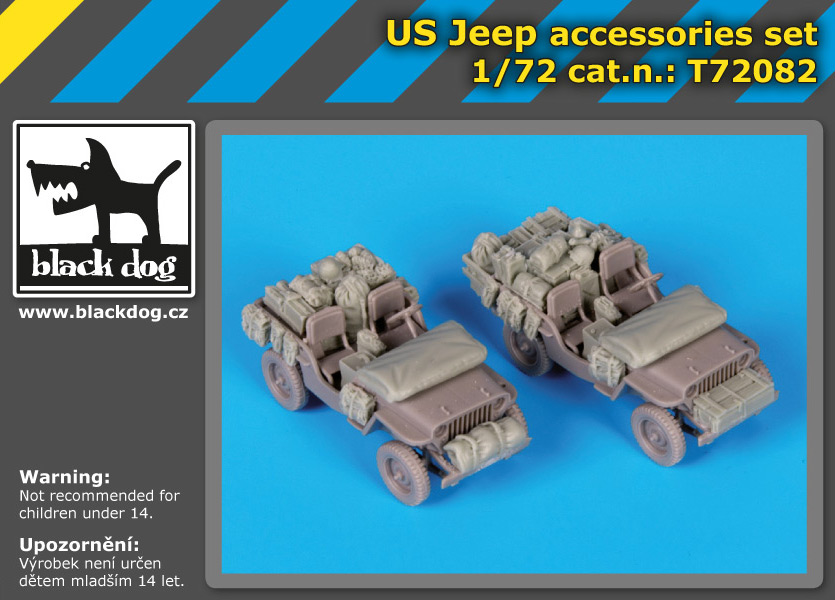 [사전 예약] T72082 1/72 US Jeep accessories set for Dragon