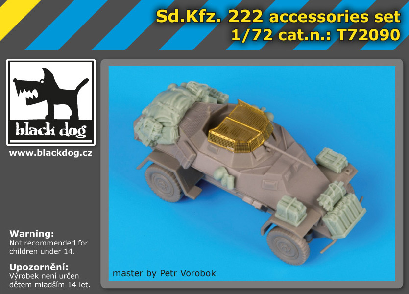 [사전 예약] T72090 1/72 Sd.Kfz 222 accessories set for Dragon