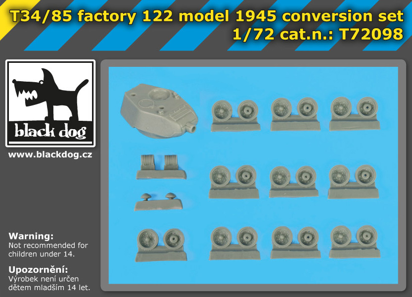 [사전 예약] T72098 1/72 T 34/85 factory 122 model 1945 conversion set for Trumpeter