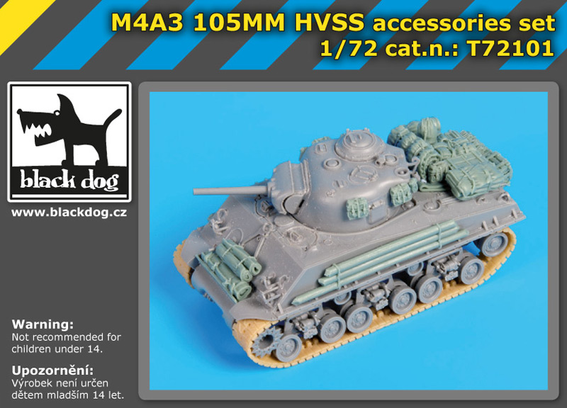 [사전 예약] T72101 1/72 M4A3 105MM HVSS accessories set for Dragon