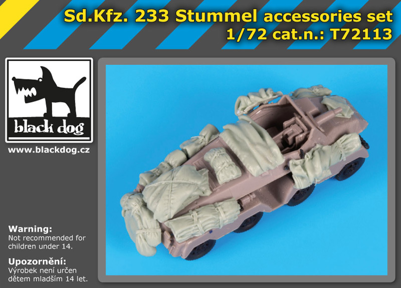 [사전 예약] T72113 1/72 Sd.Kfz 233 Stummel accessories set for Roden