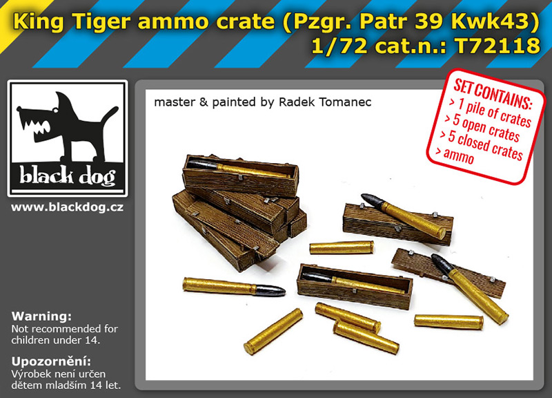 [사전 예약 ~3/17일] T72118 1/72 King tiger ammo crate