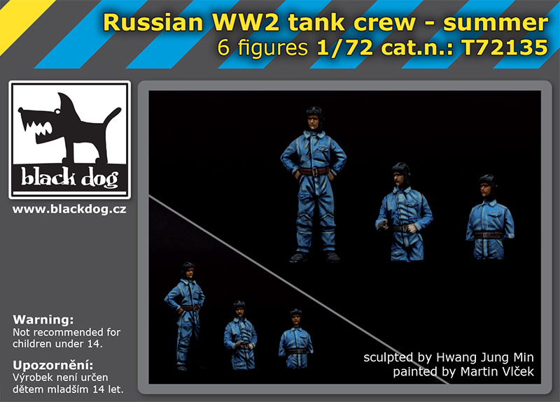 [사전 예약] T72135 1/72 Russian WW II tank crew summer
