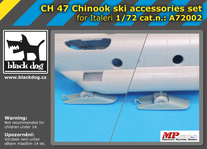 [사전 예약] A72002 1/72 CH-47 Chinook ski accessories set for Italeri