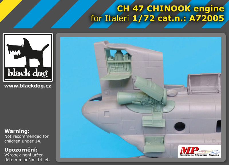 [사전 예약 ~3/17일] A72005 1/72 CH -47 Chinook engine for Italeri