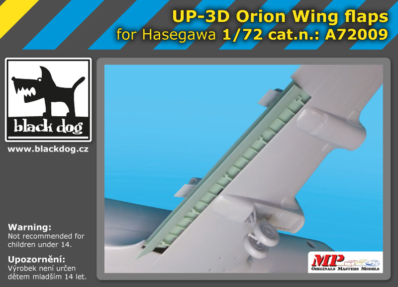 A72009 1/72 UP-3 D Orion wing flaps for Hasegawa