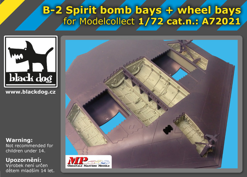 [사전 예약] A72021 1/72 B-2 Spirit bobb bays+wheel bays for Modelcollect