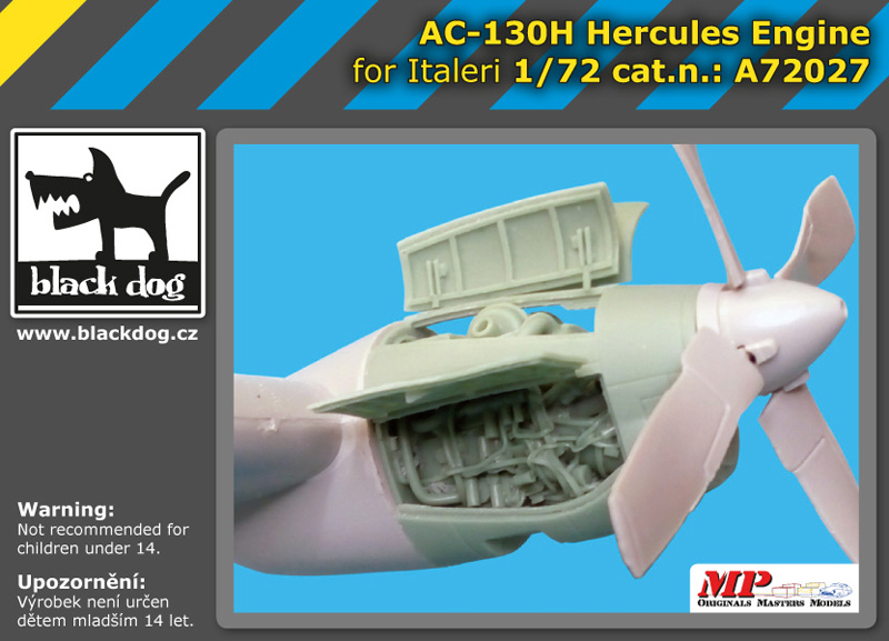 A72027 1/72 AC-130 H Hercules engine for Italeri