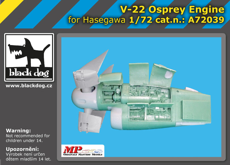 A72039 1/72 V-22 Osprey engine for Hasegawa