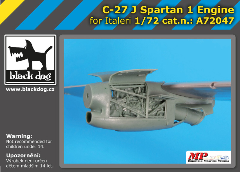 [사전 예약 ~3/17일] A72047 1/72 C-27 J Spartan 1 engine for Italeri