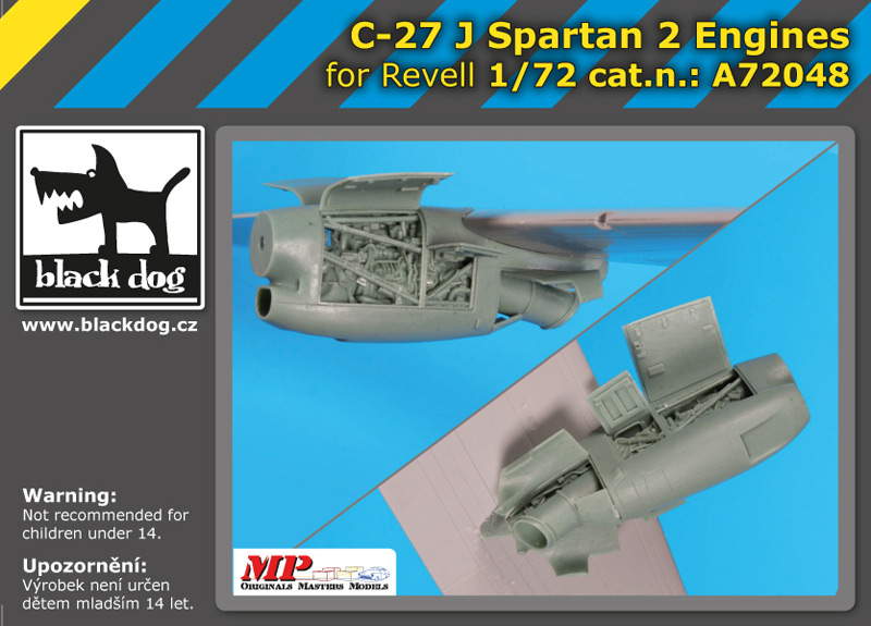 [사전 예약] A72048 1/72 C-27 J Spartan 2 engines for Italeri