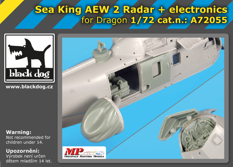 [사전 예약] A72055 1/72 Sea King AEW 2 radar+electronics for Dragon
