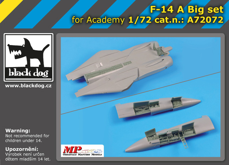 [사전 예약] A72072 1/72 F-14 A big set for Academy