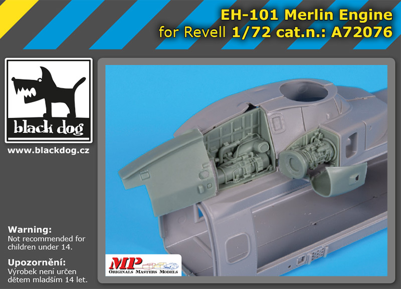 A72076 1/72 EH-101 Merlin engine for Revell