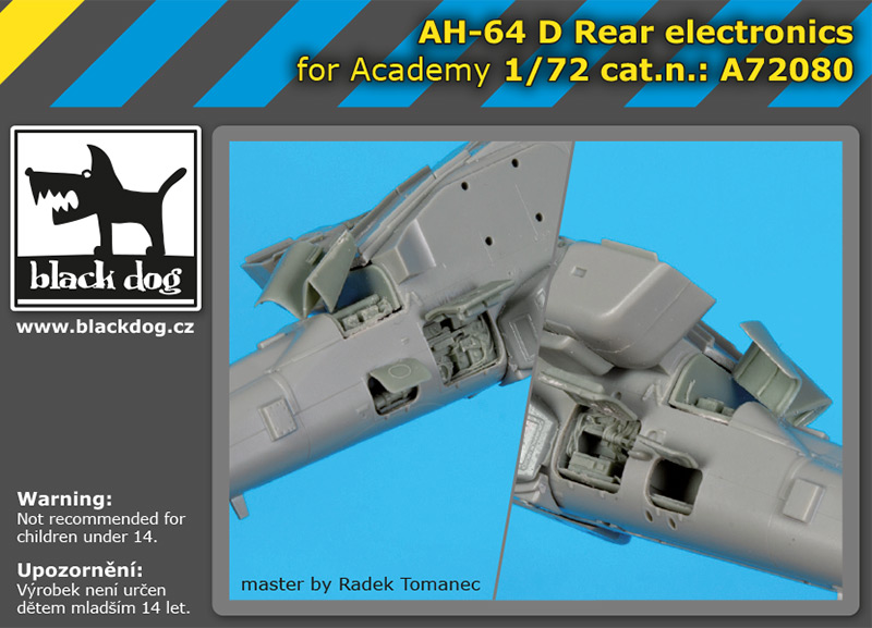 [사전 예약] A72080 1/72 AH-64 D Rear electronics for Academy