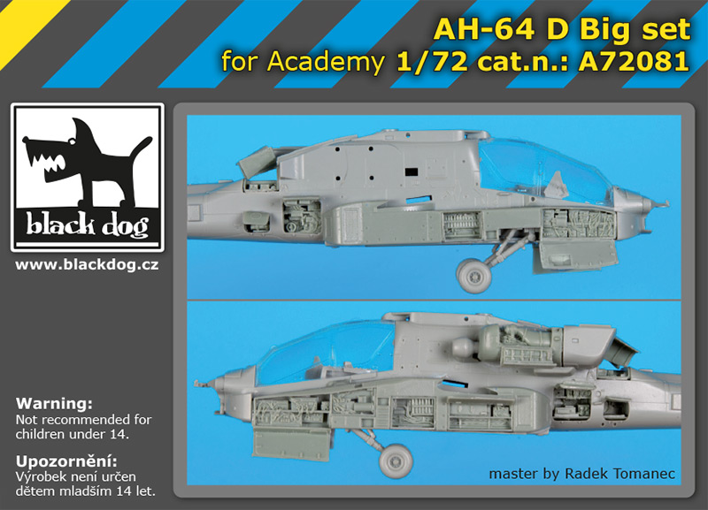 [사전 예약] A72081 1/72 AH-64 D big set for Academy