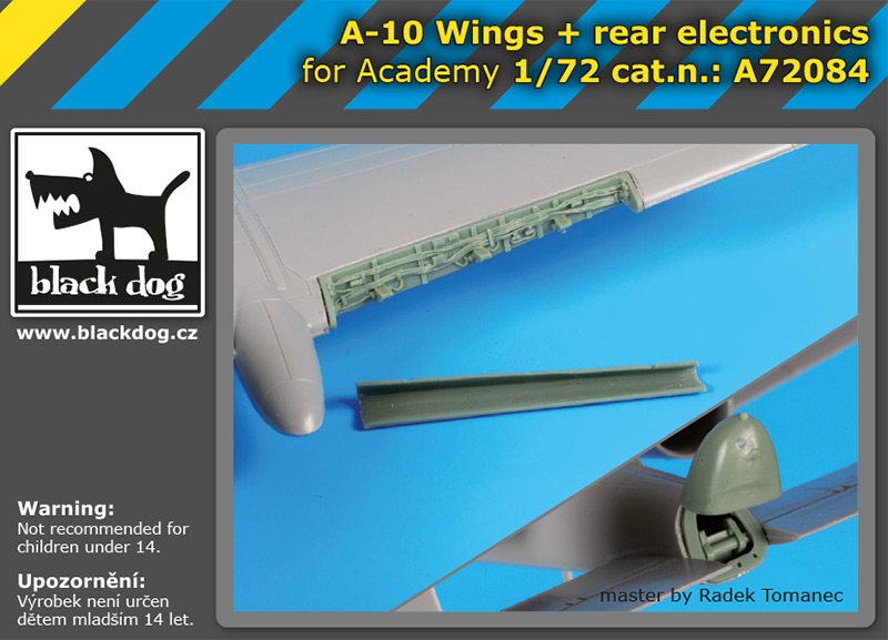 A72084 1/72 A-10 wings+rear electronics for Academy