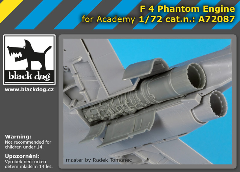 [사전 예약] A72087 1/72 F-4 Phantom engine for Academy