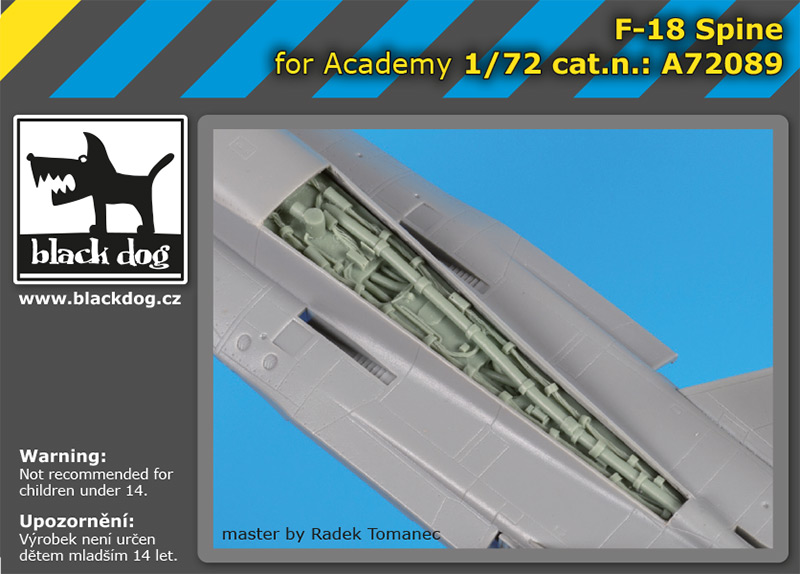 A72089 1/72 F-18 spine for Academy