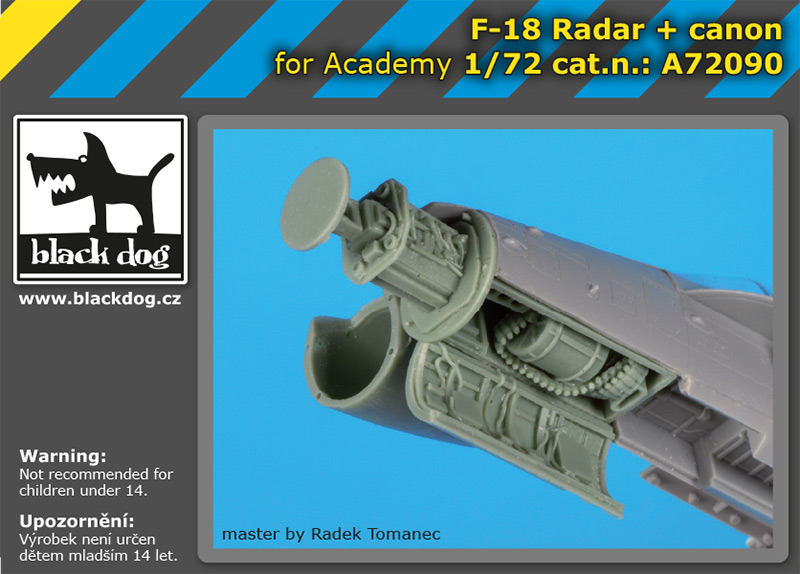 [사전 예약] A72090 1/72 F-18 radar+canon for Academy