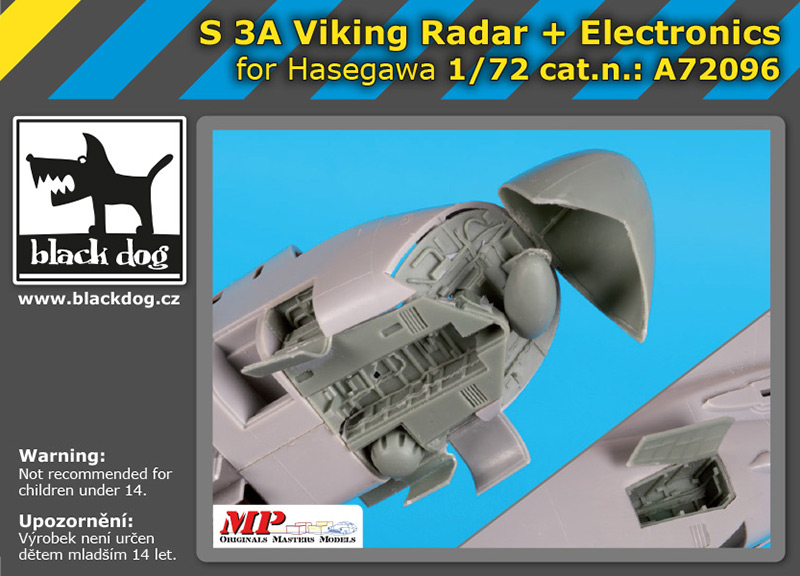 [사전 예약] A72096 1/72 S 3 A Viking radar +electronics for Hasegawa