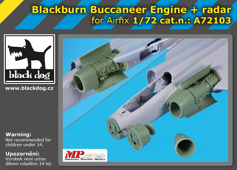 A72103 1/72 Blackburn Buccaneer engine +radar for Airfix
