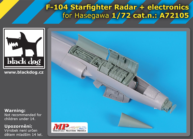 A72105 1/72 F-104 Starfighter radar + electronics for Hasegawa
